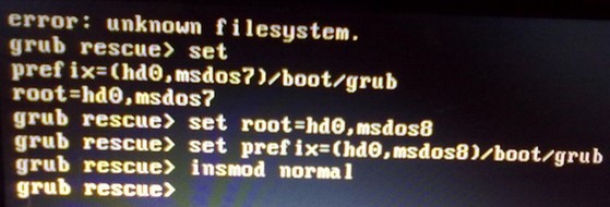 grub error: unknown filesystemĽ취