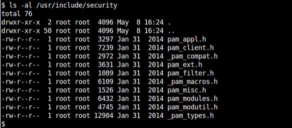 ޸fatal error: security/pam_modules.h: No such file