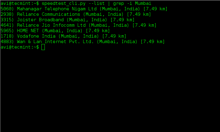 йSpeedtest-CLI