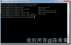 在Linux中运行Nancy应用程序