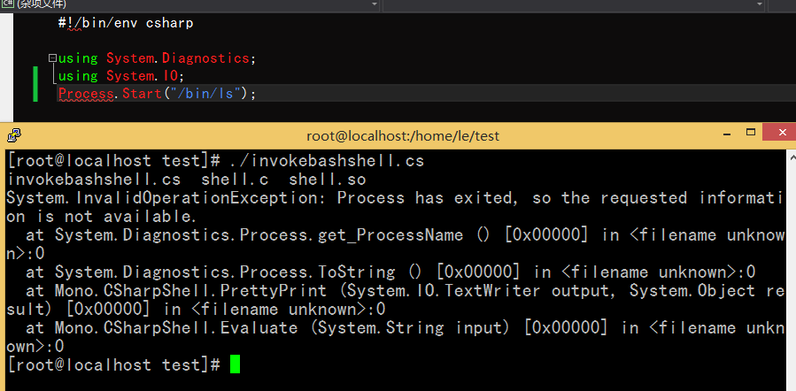 ʹC#LinuxдShellűƪ