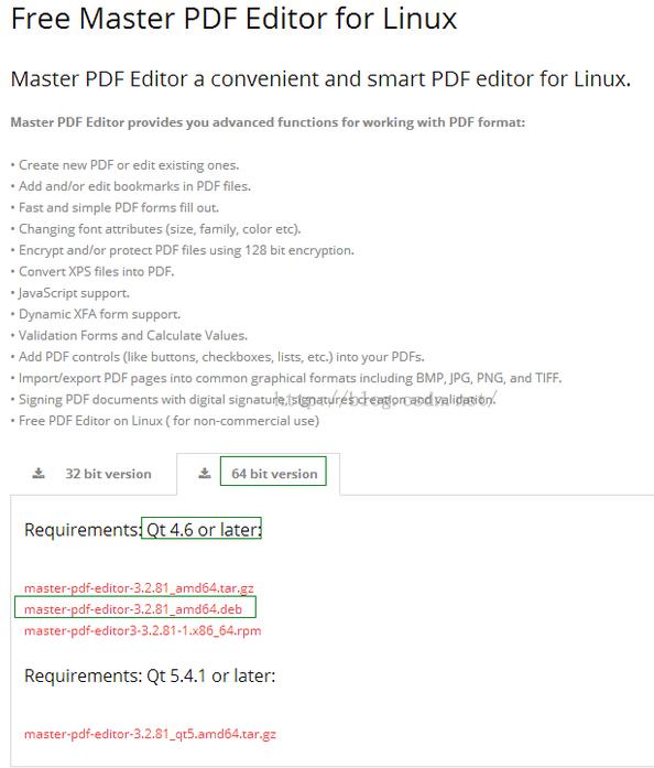Ubuntu 14.04 64bitϰװMaster PDF Editor 3.2.81