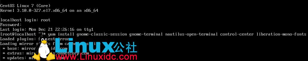 CentOS7 Minimal最小化安装后再安装GNOME图形界面