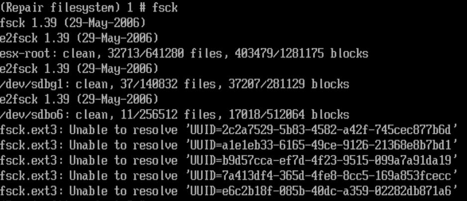 fsck.ext3: Unable to resolve UUID