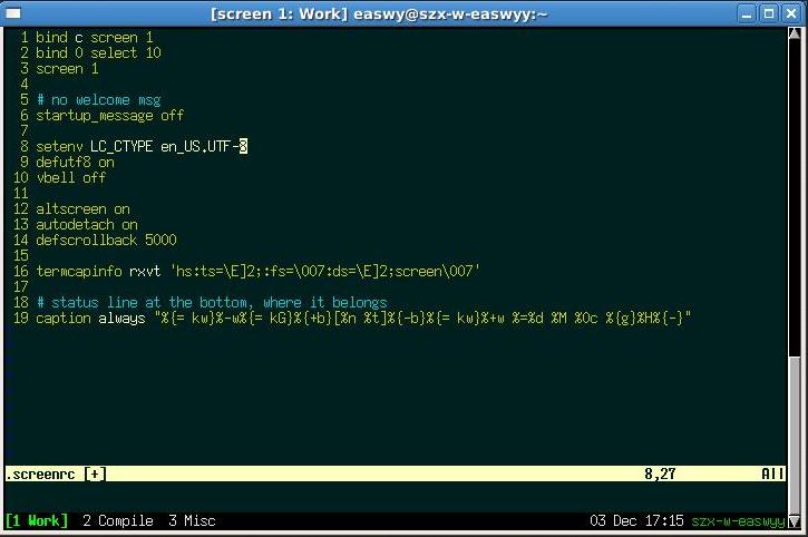 linux下screen如何显示当前处在哪个screen(如何显示当前screenid