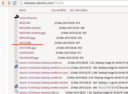 Ubuntu 16.04 BETA2װ񲢼SHA1ֵ