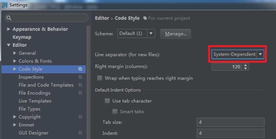 IntelliJCRLF,LF,CRĽͺĬ