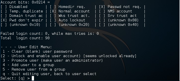 使用Kali Linux重置Windows密码-chntpw