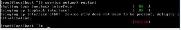 centos网卡错误Device eth0 does not seem to be present