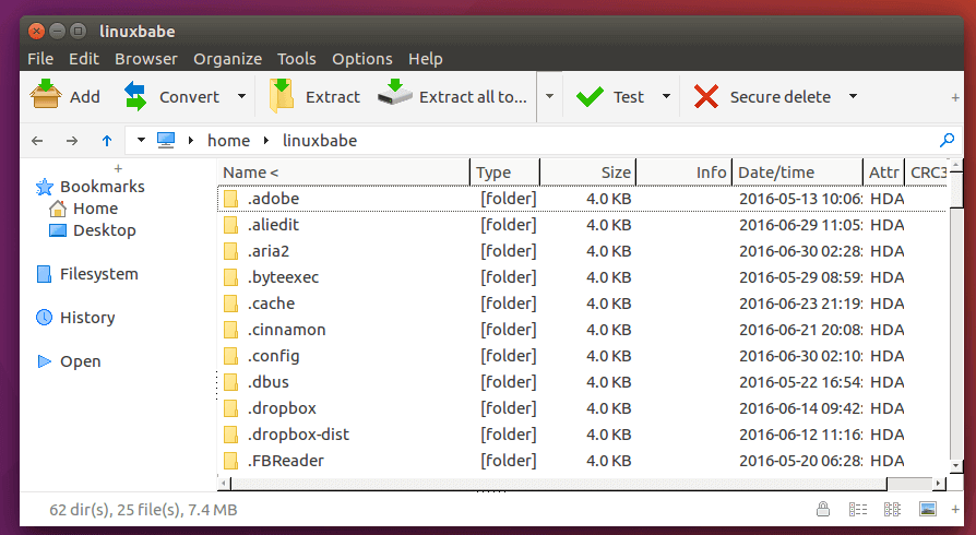 Ubuntu 16.04安装PeaZip 6.0.3档案管理器