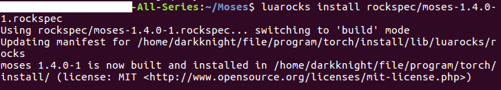 ubuntu16中安装moses