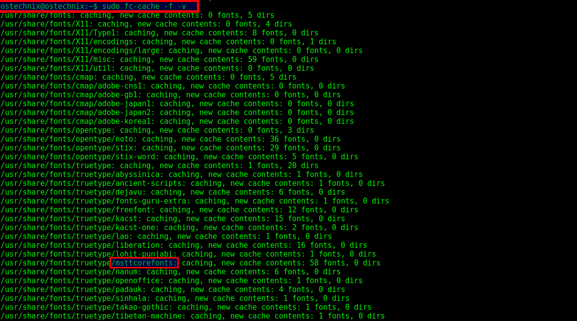 Ubuntu安装Microsoft Windows Fonts微软字体库