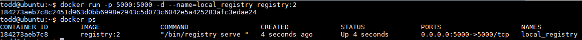 Ubuntu下使用Docker建立本地私有registry