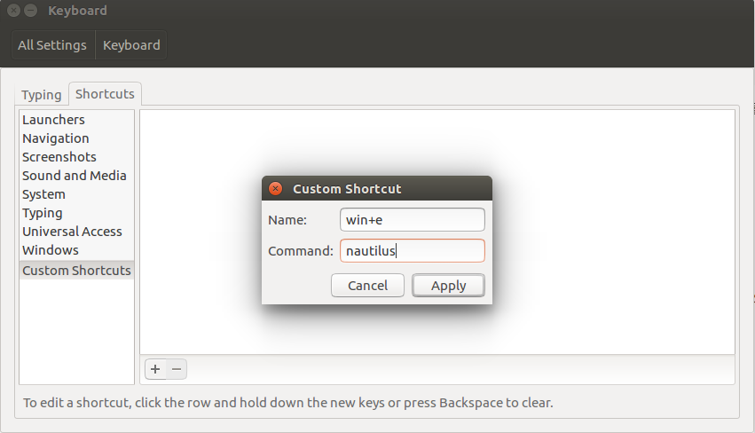Ubuntu 16.04下修改快捷键