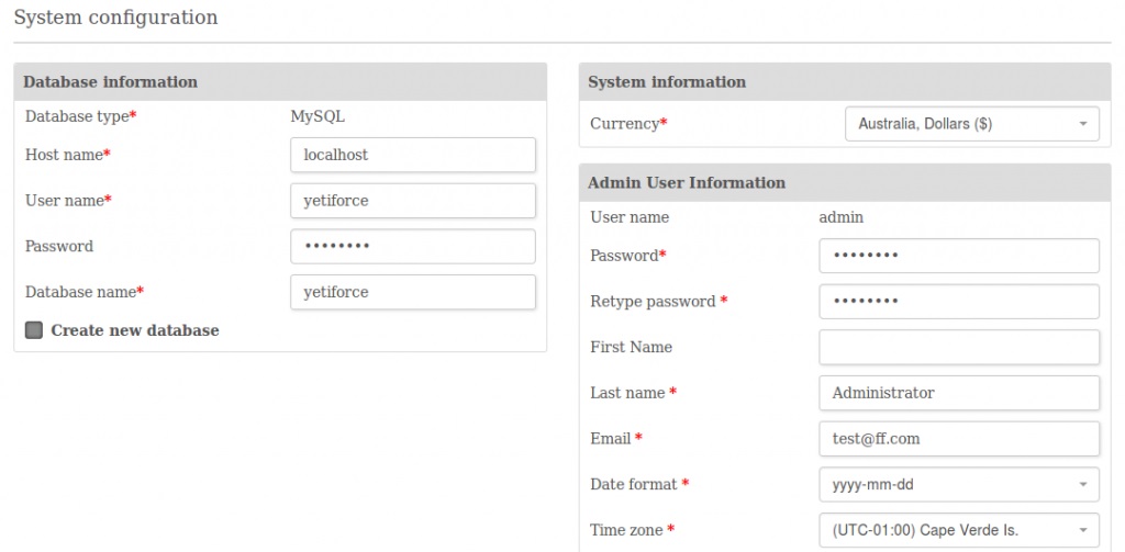 Ubuntu安装YetiForce CRM