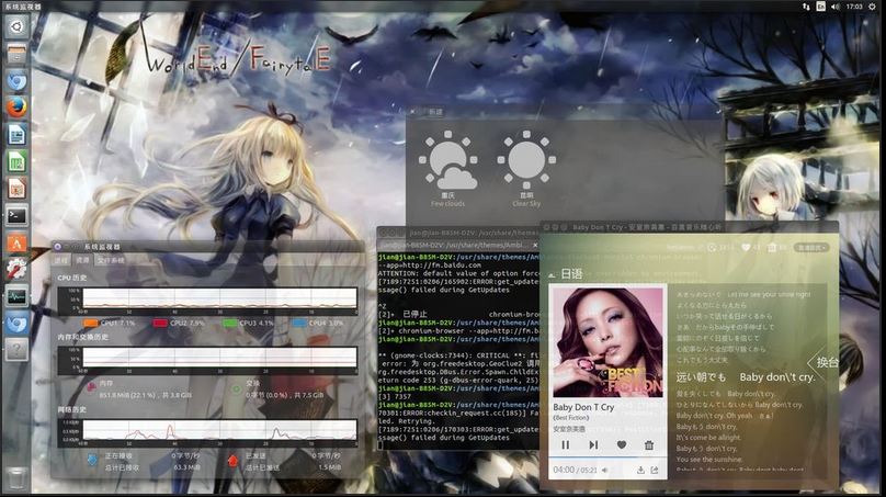 Ubuntu下推荐一款主题ambiance-blockout-colors