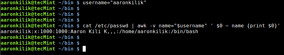 awk系列:如何让awk使用Shell变量