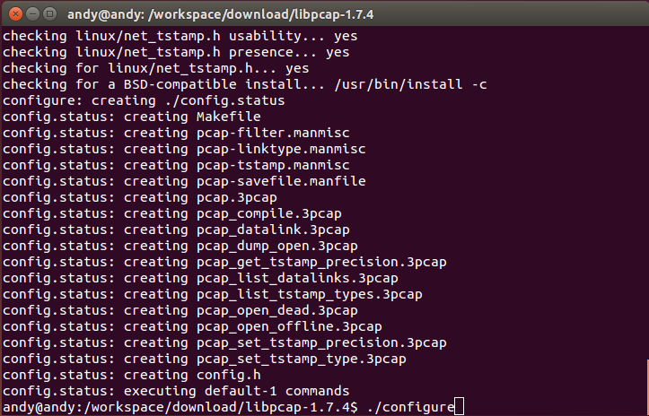 ubuntu移植Tcpdump到Android平台