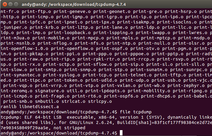 ubuntu移植Tcpdump到Android平台