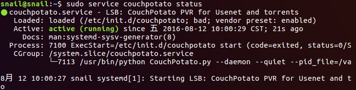 Ubuntu安装使用CouchPotato