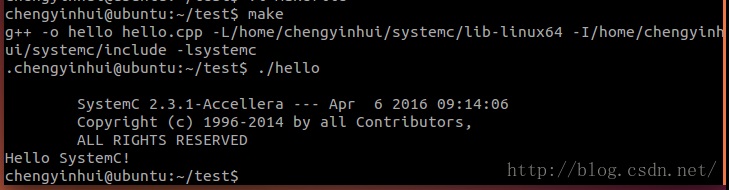 Ubuntu14.04下面搭建Systemc