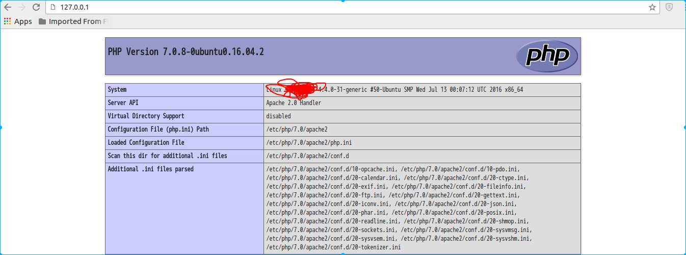 Ubuntu 16.04 LAMP(PHP7.0)环境搭建并测试