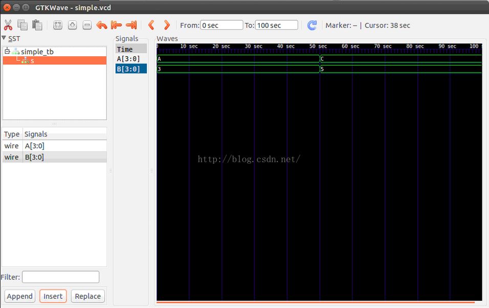Ubuntu下icarus verilog仿真实例