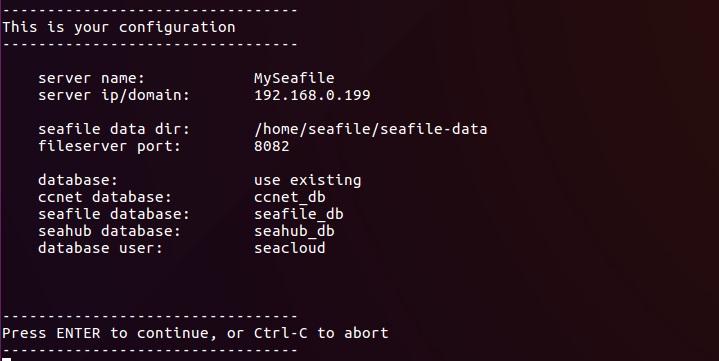 Ubuntu 16.04安装配置Seafile服务端