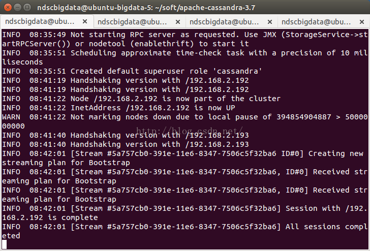 Cassandra 3.7.0集群在ubuntu上的安装