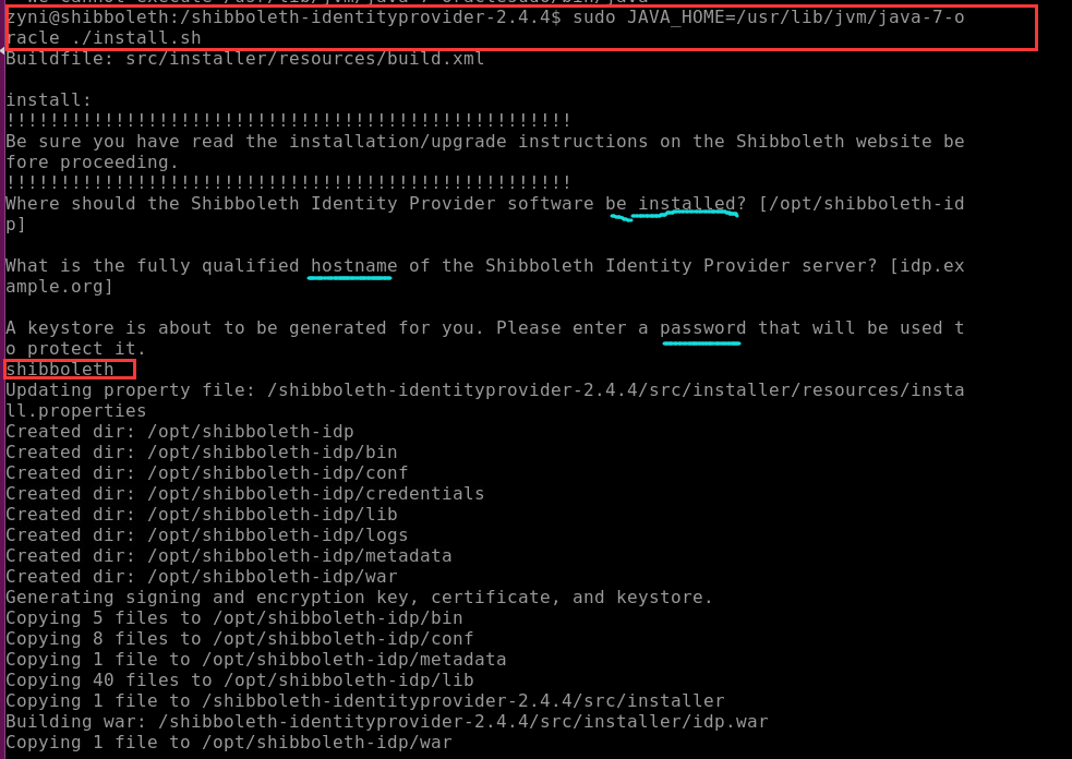 ubuntu中布署IDP