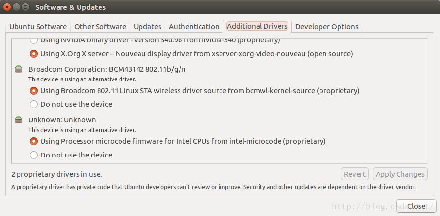 Ubuntu安装完成后,不能使用无线网络