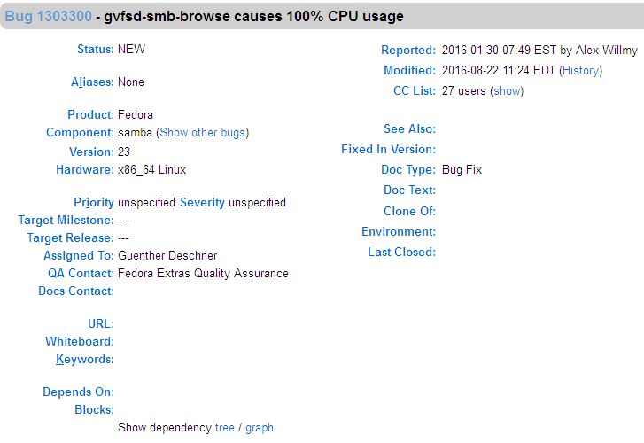 解决Ubuntu 16.04中gvfsd-smb-browse占用CPU 100%的问题