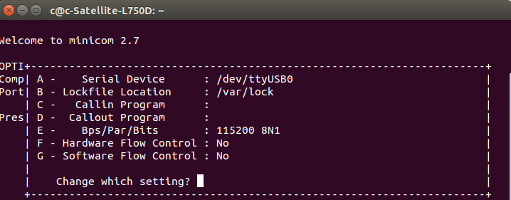 ubuntu使用minicom连接嵌入式设备