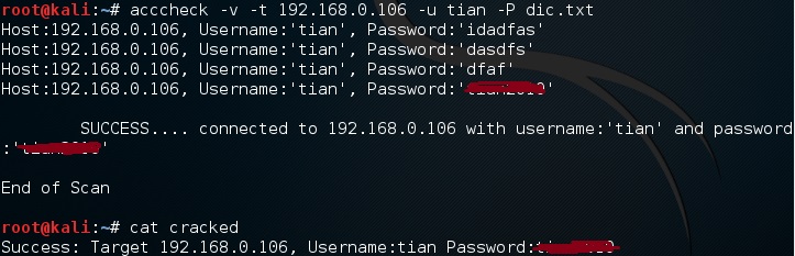 Kali LinuxʹacccheckƽWindowsû(SMBЭ)