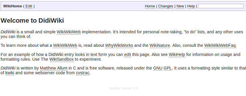 Ubuntu安装DidiWiki