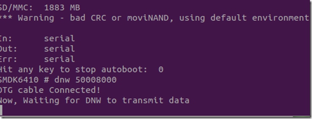 ok6410 ubuntu16.04下搭配ckermit和dnw基于RAM裸机程序调试环境