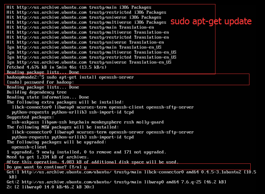 Linux:实现Hadoop集群Master无密码登录(SSH)各个子节点