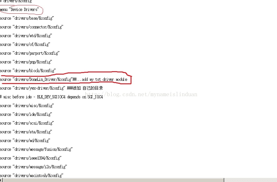 在linux内核文件中添加自己的驱动,添加自己的linux驱动