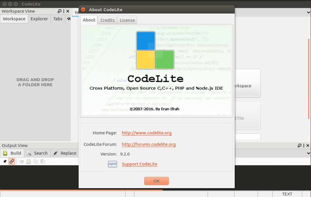 Ubuntu 16.04安装CodeLite IDE