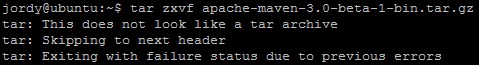 tar.gz解压出现tar:This does not look like a tar archive解决