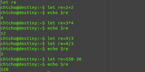 Linux中的简单运算