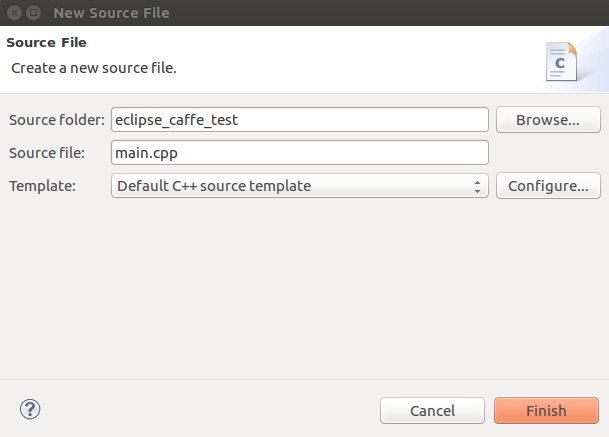 在ubuntu16.04上使用Eclipse调试基于caffe的测试代码