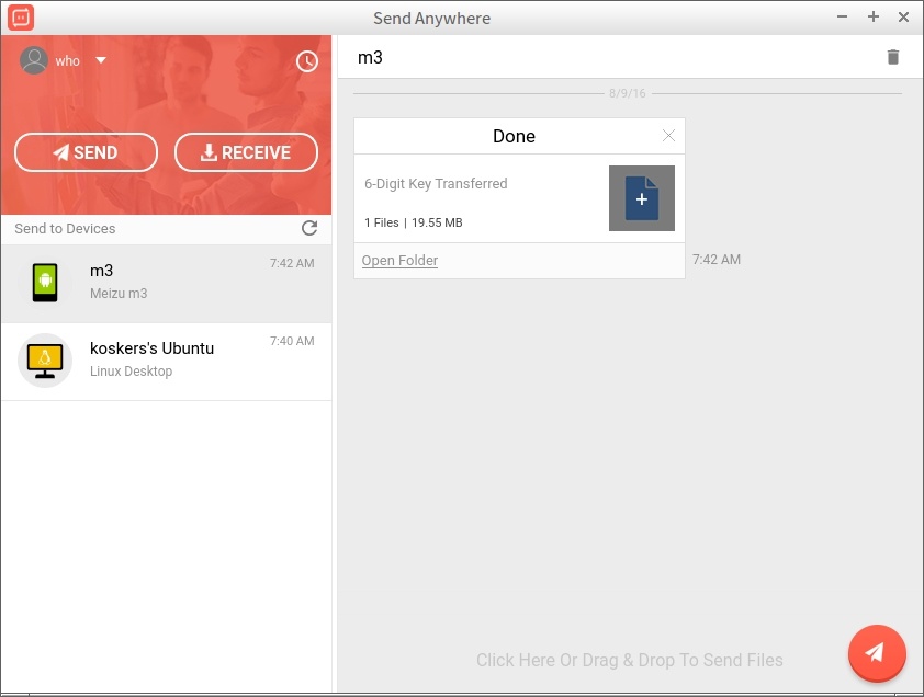 Send Anywhere:随时随地文件传送