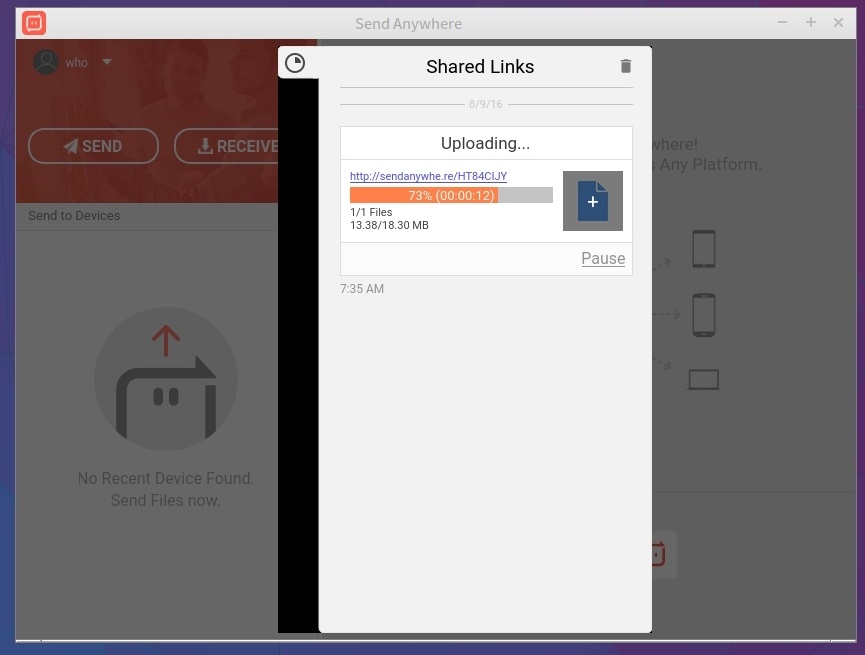 Send Anywhere:随时随地文件传送
