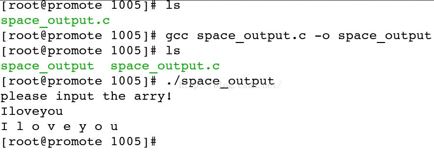 Linux下的c基础编程——空格输出