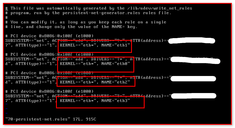 使用VM克隆CentOS后,更改网络配置