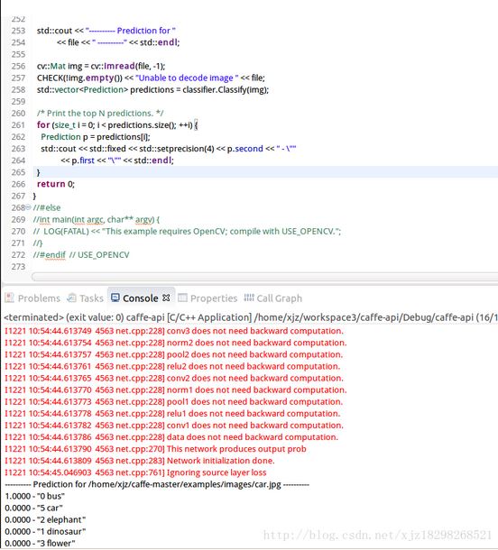 Linux下基于eclipse的C++工程调用caffe的c++接口