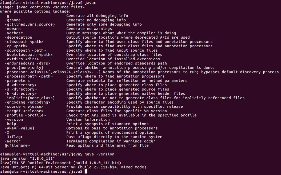 在Ubuntu16.04下安装jdk-8u111-linux-x64.tar.gz并配置Java环境