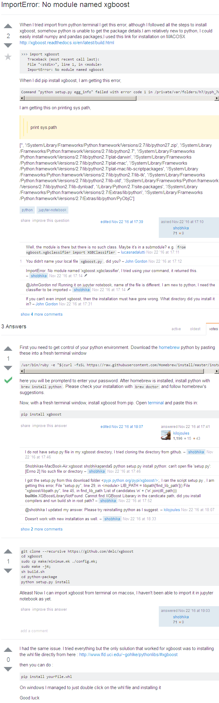 Ubuntu:ImportError: No module named xgboost的解决办法