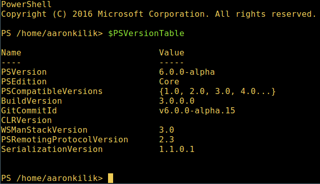 Linuxϵͳаװ/ʹPowerShell Core 6.0